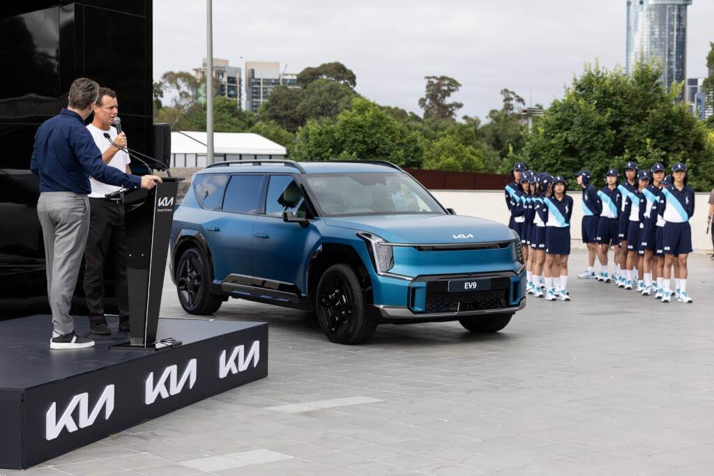 January 10: Todd Woodbridge, 22-time Grand Slam winner and Lleyton Hewitt, Australian tennis legend and former world no.1. Kia VIK Ceremony before the 2024 Australian Open on Wednesday, January 10, 2024. Photo by TENNIS AUSTRALIA/ FIONA HAMILTON